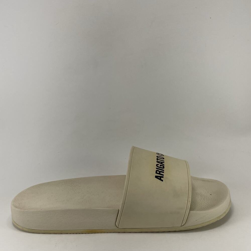 Axel Arigato 2014 Logo Pool Slide Mens Size 43 US 10 Crema Beige Slide Sandals